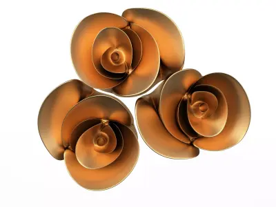 Rose Plaster Molding Decoration CNC Low-poly 3D model