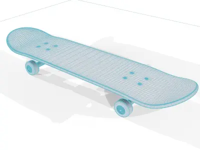 Skateboard Low-poly 3D model