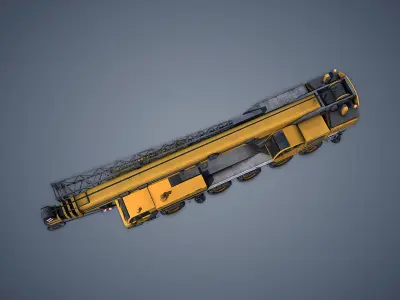 Mobile Crane Low-poly 3D model