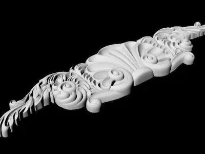 Central decor ornament for furniture 3D model 845