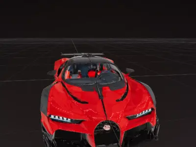 Bugatti Low-poly 3D model by fabdurashidov917