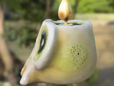 Eyed Skull Candle Low-poly 3D model