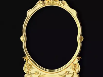 carved frame for mirror 3D model buy