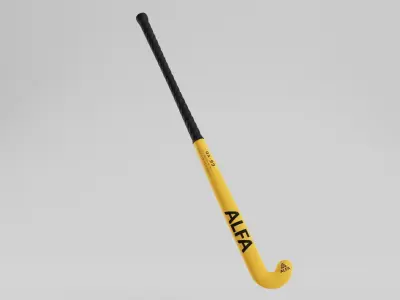 Wooden Hockey Stick Low-poly 3D model