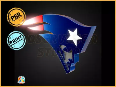 New England Patriots logo - Cinematic - 3D print 3D model