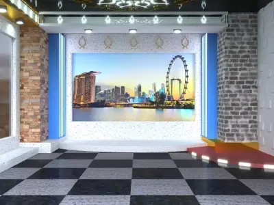 Virtual TV Set 3D 3D model