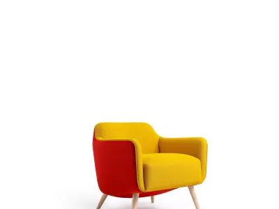 Vibrant Armchair model pack Low-poly 3D model