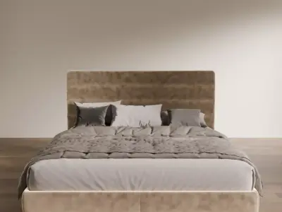 Luxury Tufted Bed Low-poly 3D model