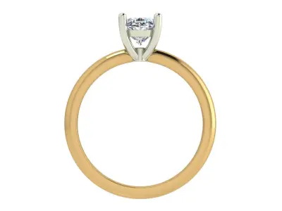 Oval solitaire Ring 3D print model buy