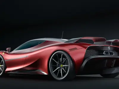 2021 Ferrari Aquila Concept Sportscar-Highly Detailed 3D model