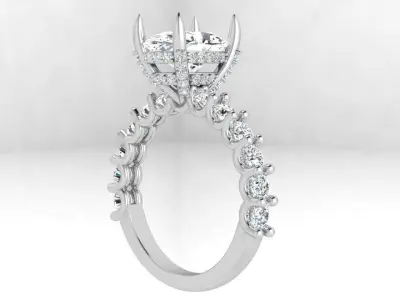 Oval Diamond Ring 3895 3D print model
