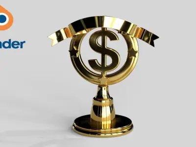 Award Trophy 11 Low-poly 3D model