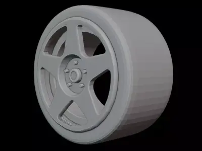 Touring RC Car Sport Rally Wheel 3D print model