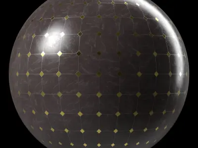 Marble Tile Materials 7- Mix by Metal TIle  Pbr 4k Seamless Low-poly 3D model