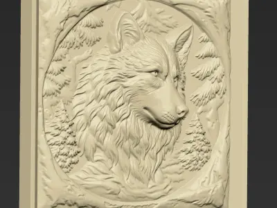 Wolf Head A82 3D print model