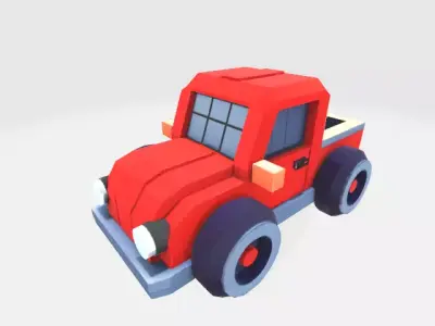 Lowpoly truck  Low-poly 3D model