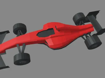 Low Poly Formula 1 Car 01 Low-poly 3D model