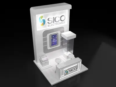  Booth Exhibition Stand a303bc 3D model