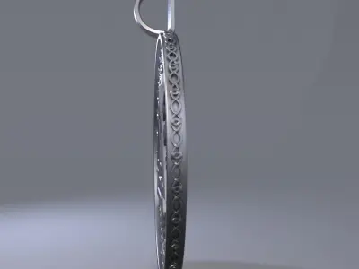 Scandinavian pendant valknut 3D print model