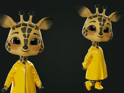 GAME-READY 3D Character - Giraffe Molly Low-poly 3D model