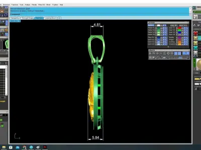 Luxury Koi Fish Feng Shui Circular Pendant 3652 3D print model