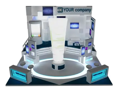  Booth Exhibition Stand a36 3D model