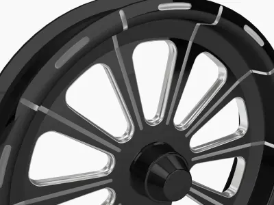 FTD Customs F16 Redemption spindle front wheel Low-poly 3D model