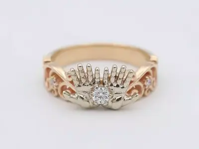 Jewelry Baby Hands Ring 3D print model