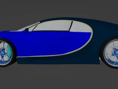 Bugatti-chiron racing car 3D print model