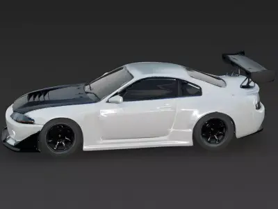 Precision Time Attack Tuner Car 3D Model Low-poly 3D model