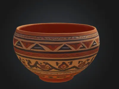 Ancient Terracotta Pot 3D model Bundle pack of 6 Low-poly 3D model