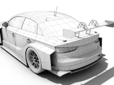 Audi RS3 LMS WTCR Low-poly 3D model