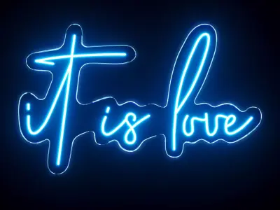 It Is Love Neon Sign 3D model