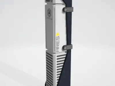SciFi Pillar Low-poly 3D model