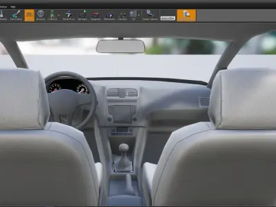 Volkswagen Polo Hatchback 3D Model Low-poly 3D model