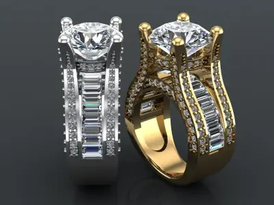 Soltani solitaire ring 3D print model