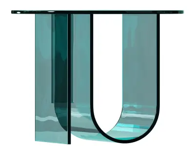 Living Room Acrylic Side Table 3D model