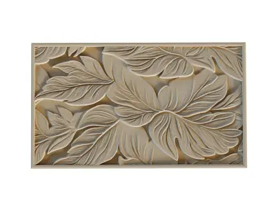 modern panel wall decor set relief stl mural CNC 301 3D model
