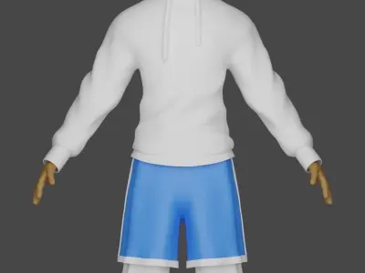 Man with dreadlocks High-poly 3D model