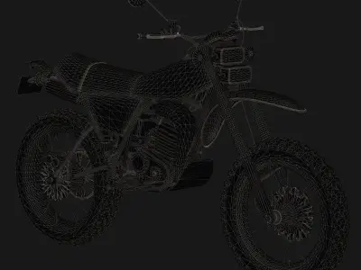 80s trail bike Low-poly 3D model