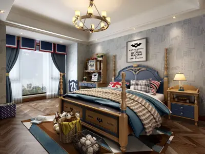 Children Room Interior 3D model get