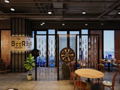 Restaurant and Bar 3D model