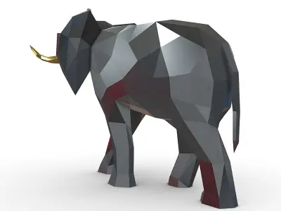 elephant figure 3D print model