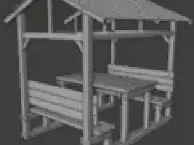 TABLE BENCH 3D model
