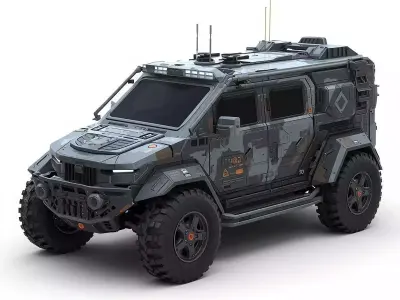 Elite Tactical Armored Military Vehicle Collection 3D Models 3D Model Pack
