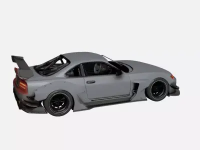 Lightweight Performance Sports Car Minimal Urban Design 07 3D model