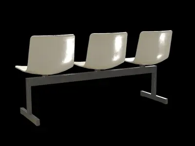 Pato Bench-Steel Low-poly 3D model