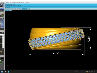 Luxury Pave Diamond Band Ring for Men  4808 3D print model