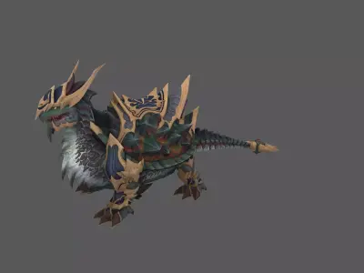 Fantasy Horse For MMORPG Low-poly 3D model