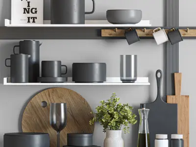 5 kitchen accessories collections vol 4 3D Model Pack